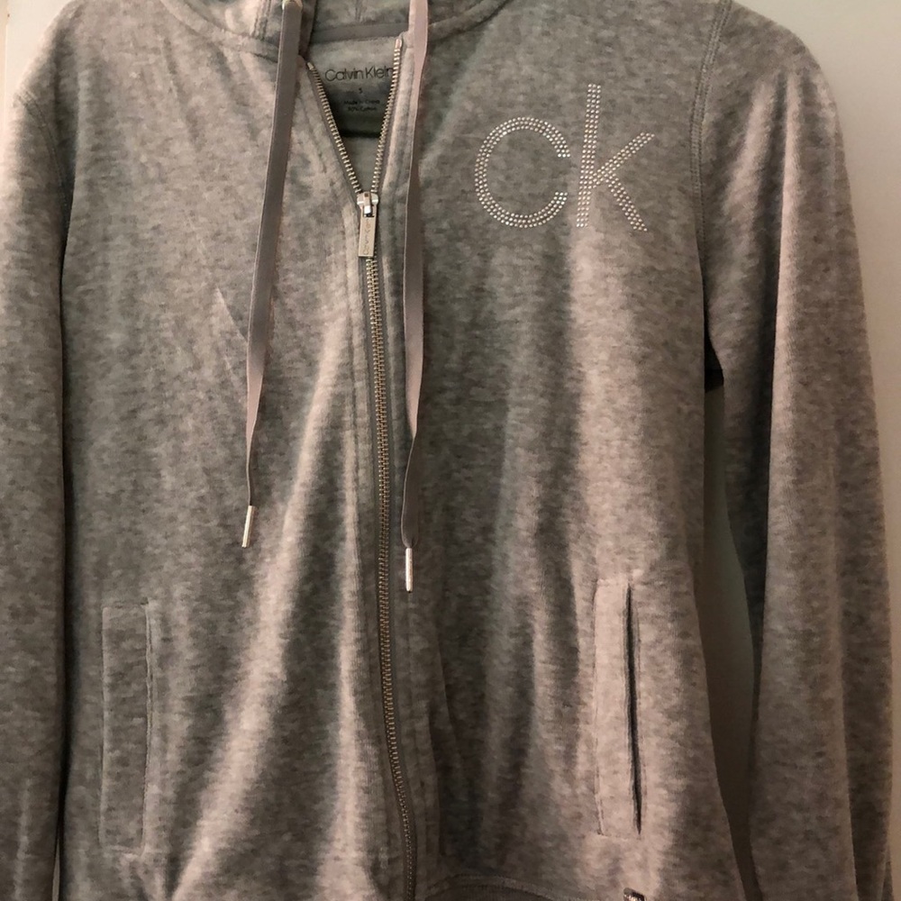 Calvin Klein velour zip up